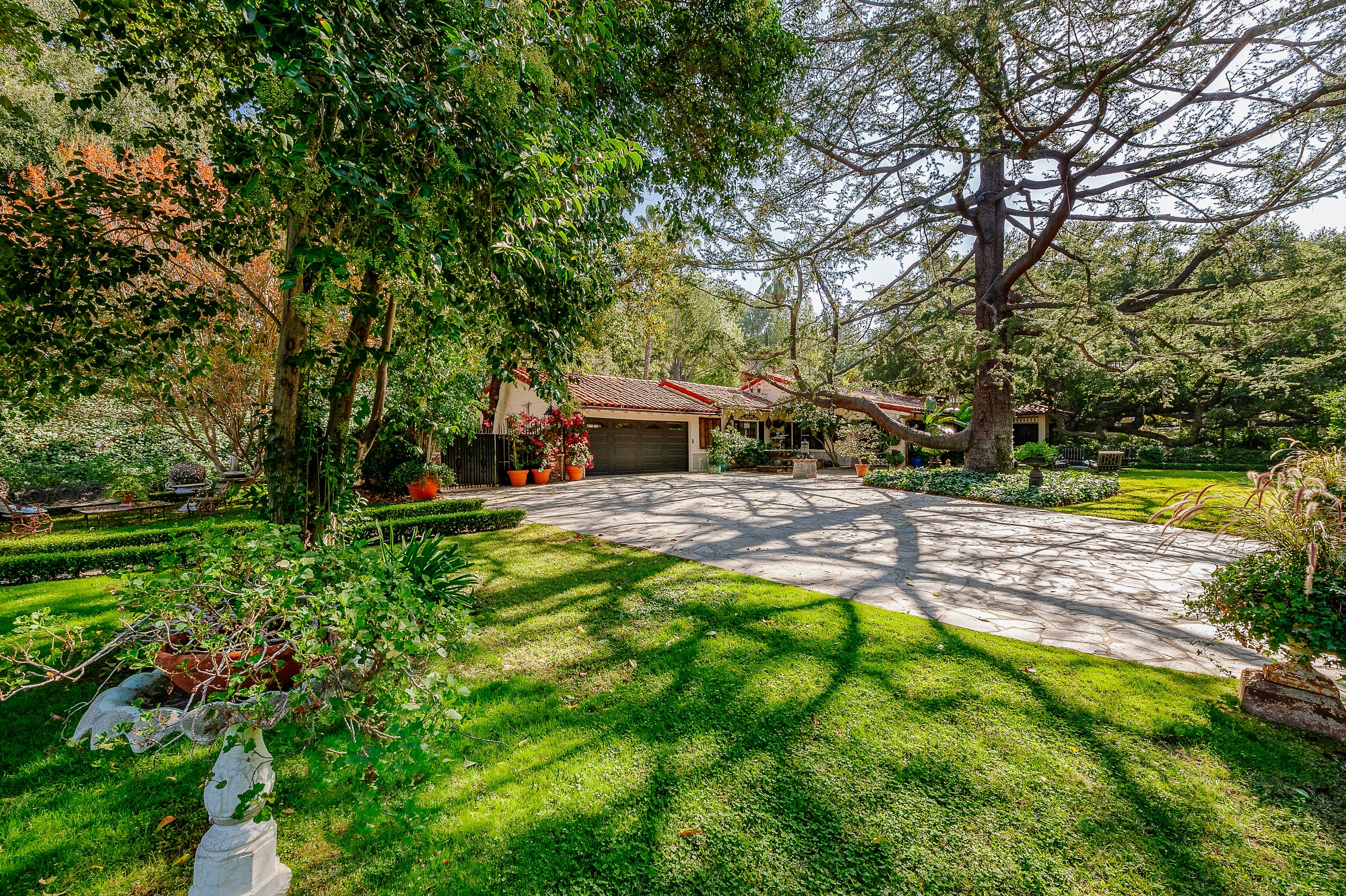Outdoor space at a Fryman Canyon Estates home